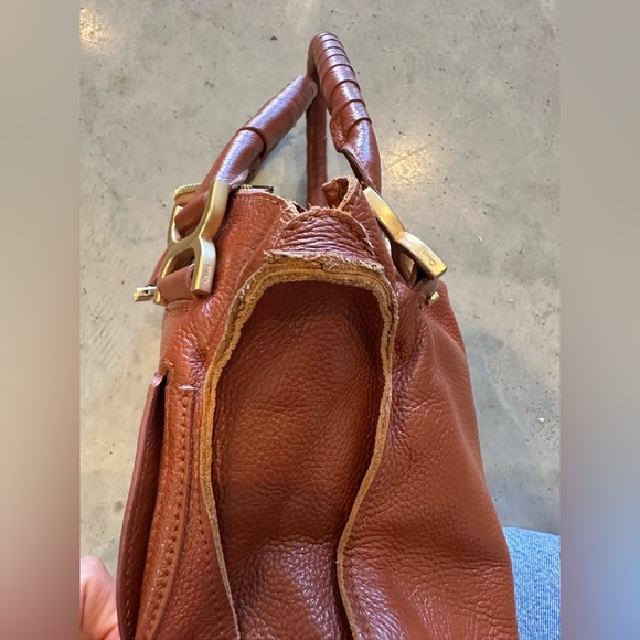 Chloe Marcie Brown Leather Shoulder Bag - Picture 9 of 16